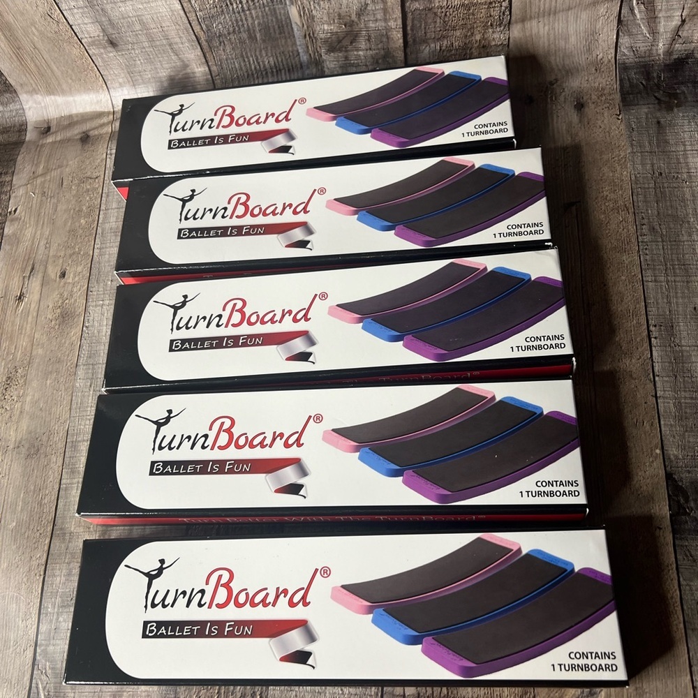 Ballet Is Fun TurnBoard - lot of 5  (2 Pink, 2 Blue, 1Violet Glitz)